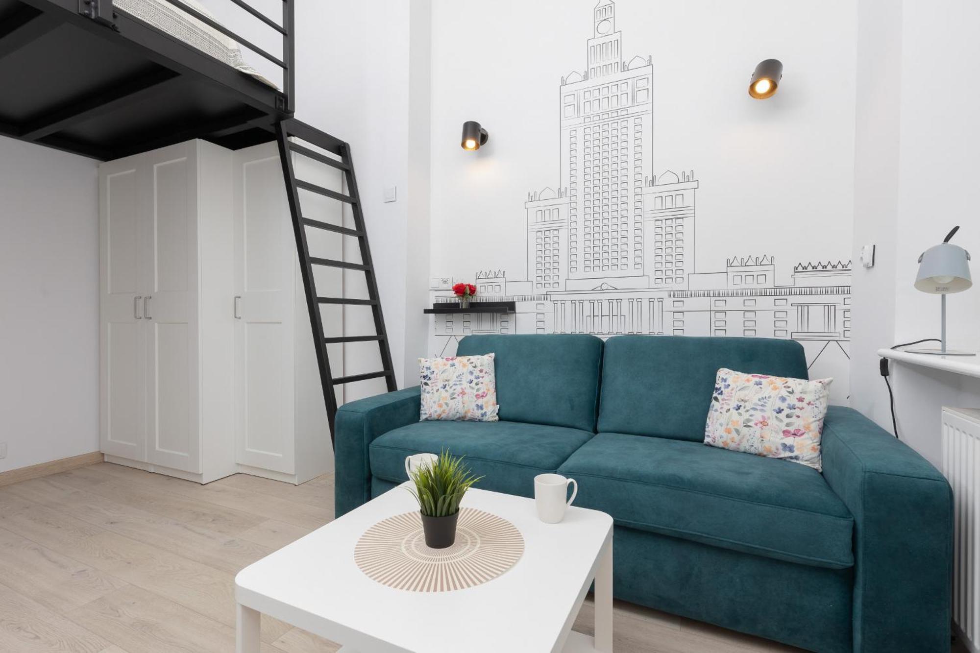 Aleja Wyzwolenia Studio with Mezzanine Warsaw Downtown by Noclegi Renters מראה חיצוני תמונה