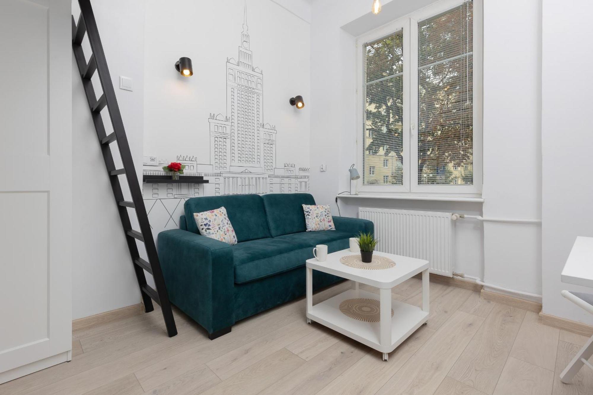 Aleja Wyzwolenia Studio with Mezzanine Warsaw Downtown by Noclegi Renters מראה חיצוני תמונה